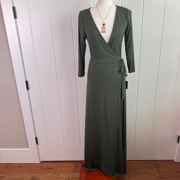 Lulu's Olive Green Maxi Dress - Picture 2 of 6